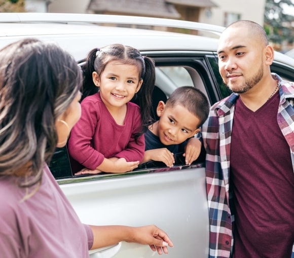 Parents with Kids in Car
